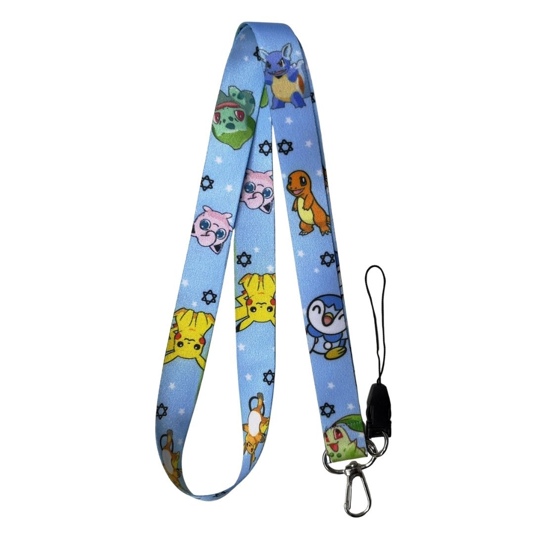 Pokemon Temalı Mavi Boyun Askı İpi (a81)