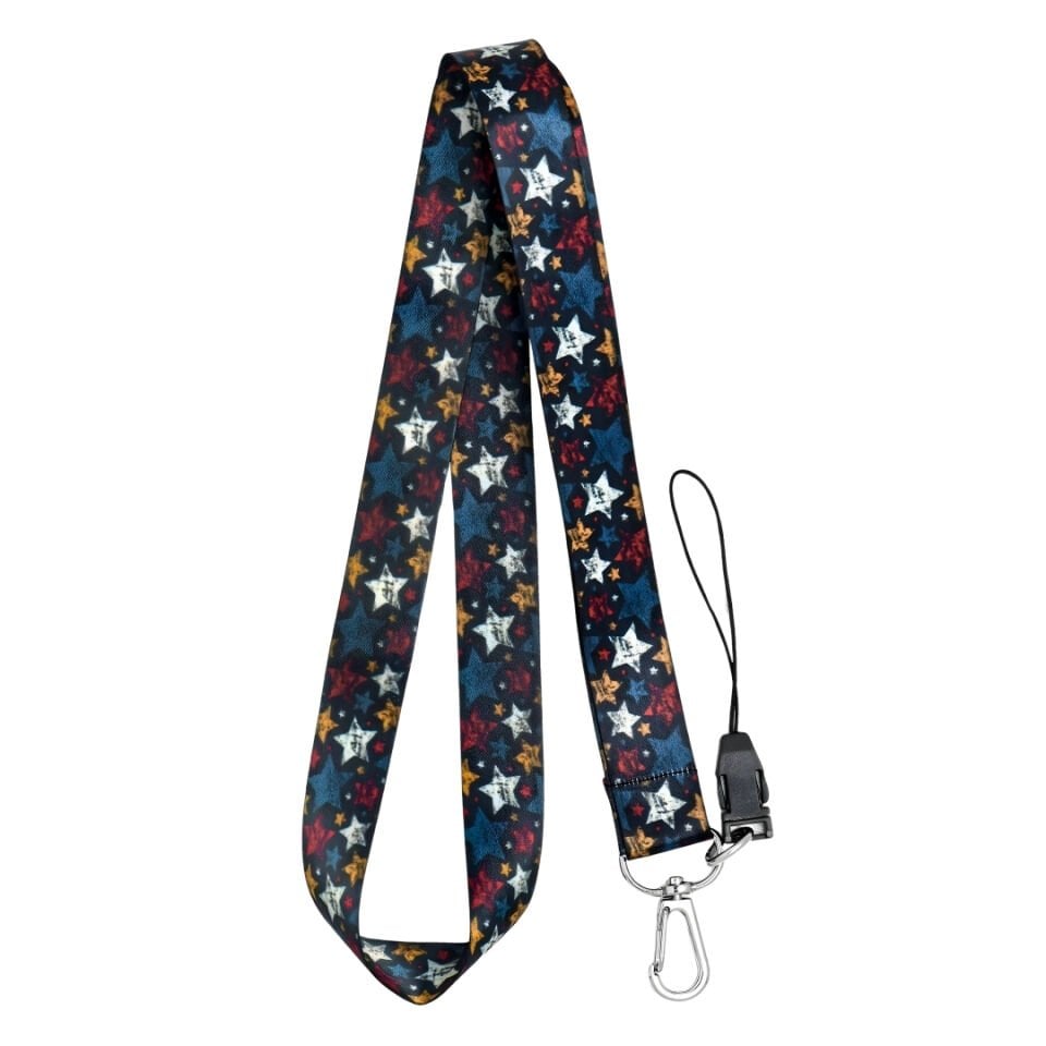 Renkli Yıldızlar Temalı Boyun Askı İpi (a95)