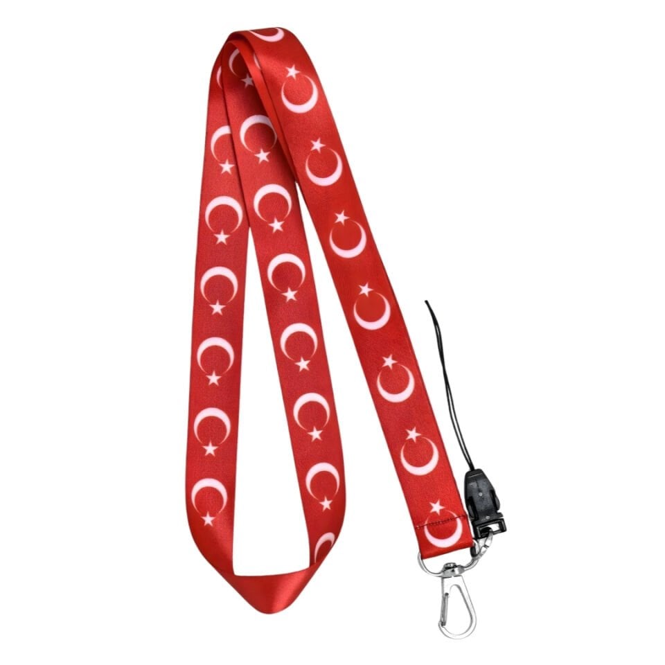 Türk Bayrağı Temalı Boyun Askı İpi (a100)