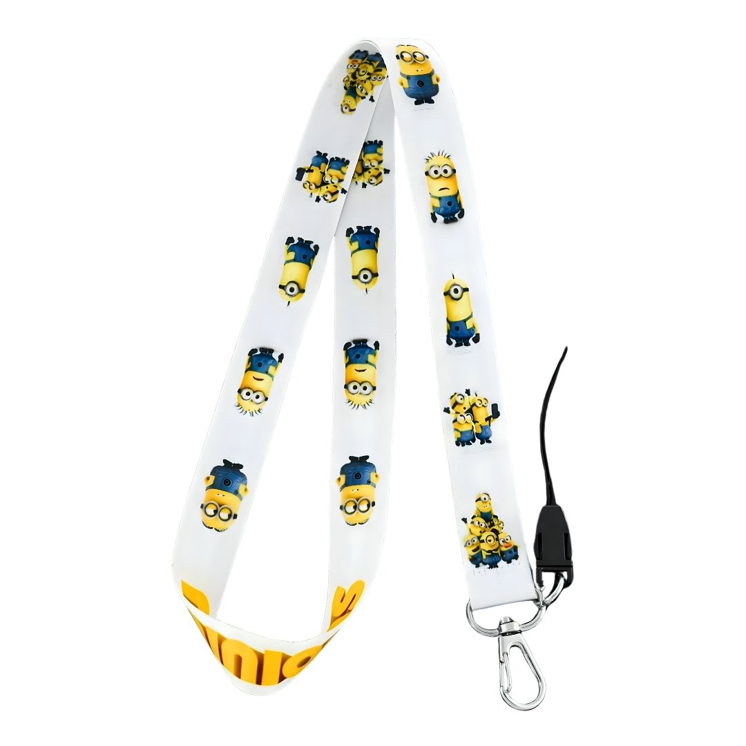 Minyonlar Temalı Beyaz Boyun Askı İpi (a104)