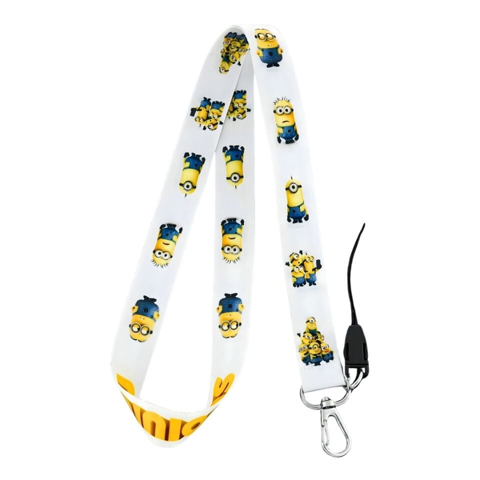 Minyonlar Temalı Beyaz Boyun Askı İpi (a104)