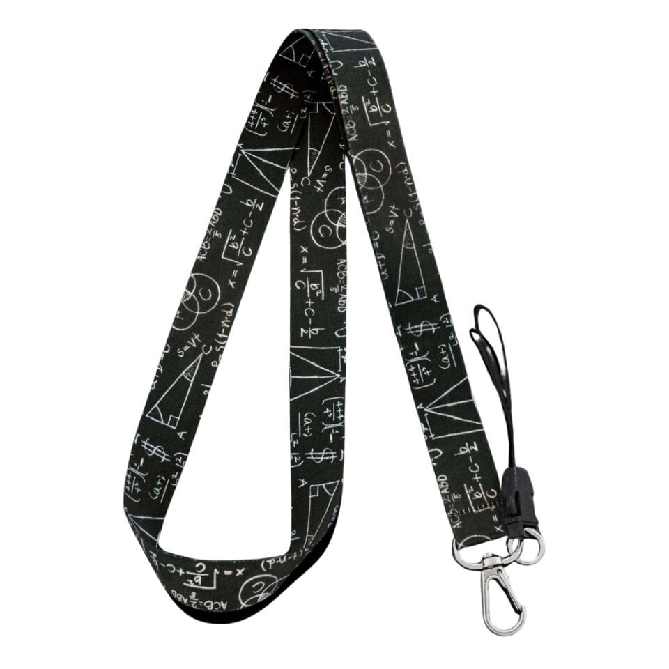 Denklemler Karmaşası Siyah Boyun Askı İpi (a111)