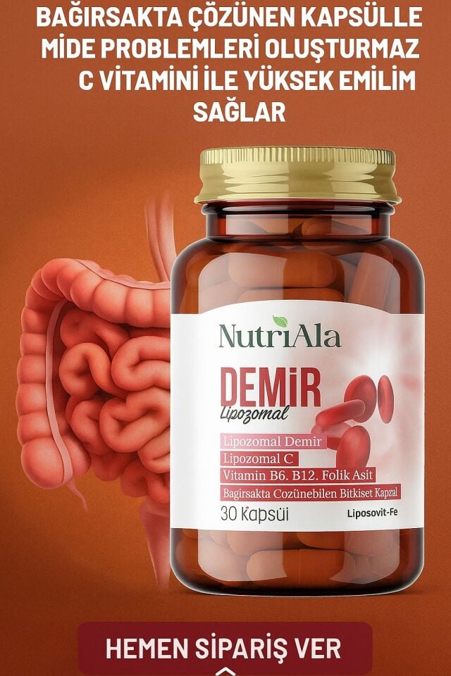 Nutriala Lipozomal Demir 30 Bitkisel Kapsül