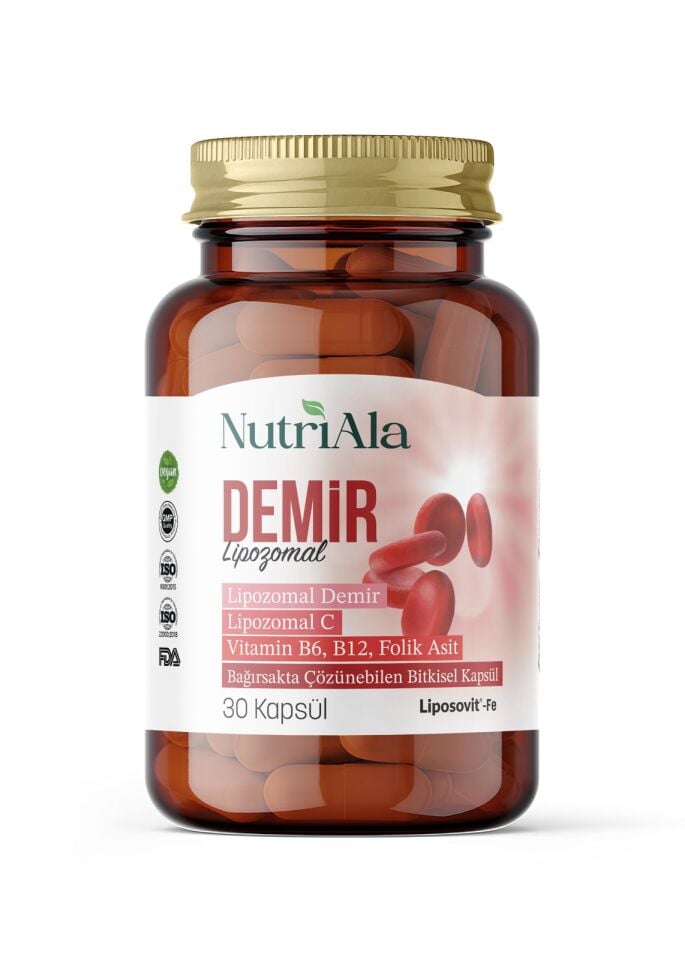 Nutriala Lipozomal Demir 30 Bitkisel Kapsül