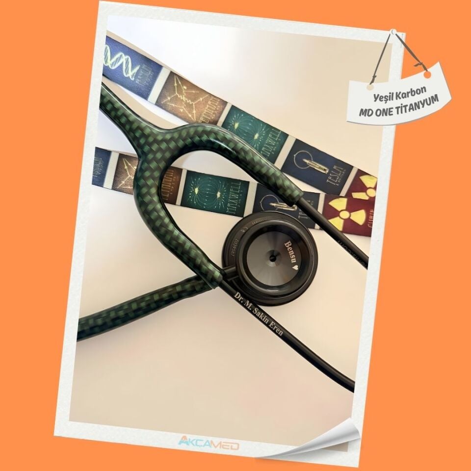 Mdf Steteskop Md One Titanyum - Yeşil Karbon Fiber