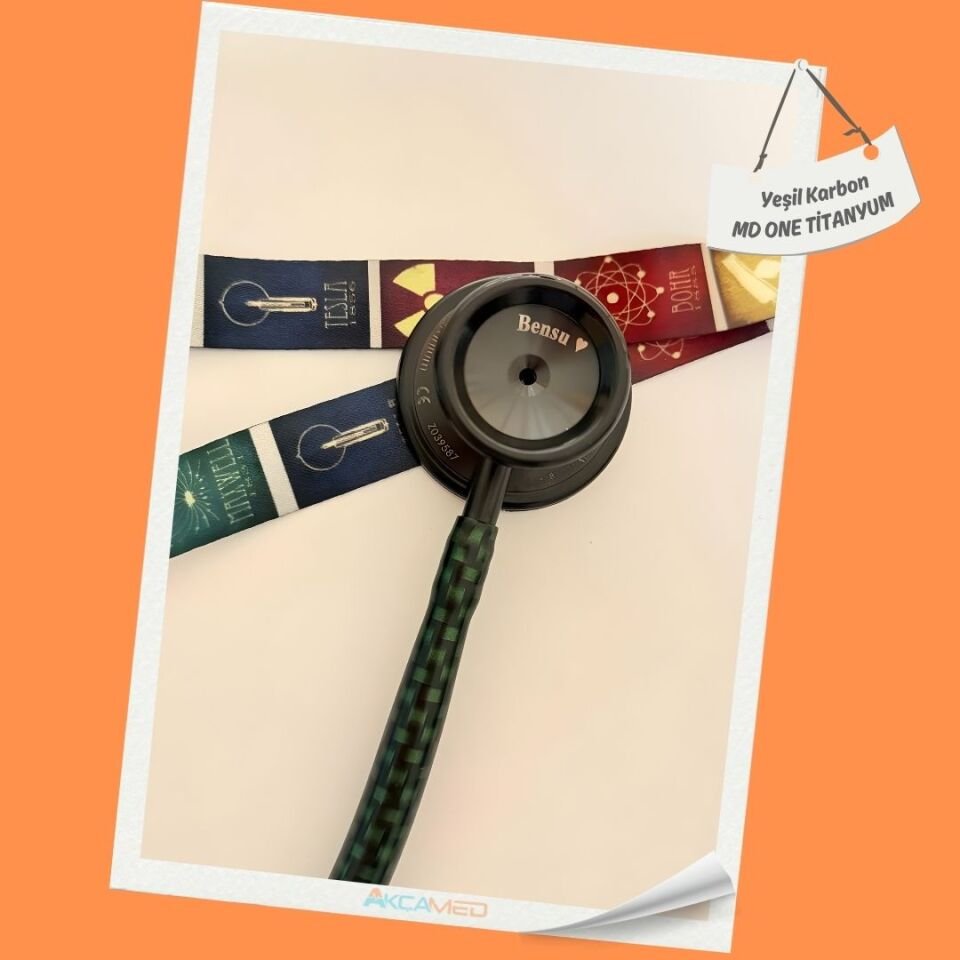 Mdf Steteskop Md One Titanyum - Yeşil Karbon Fiber