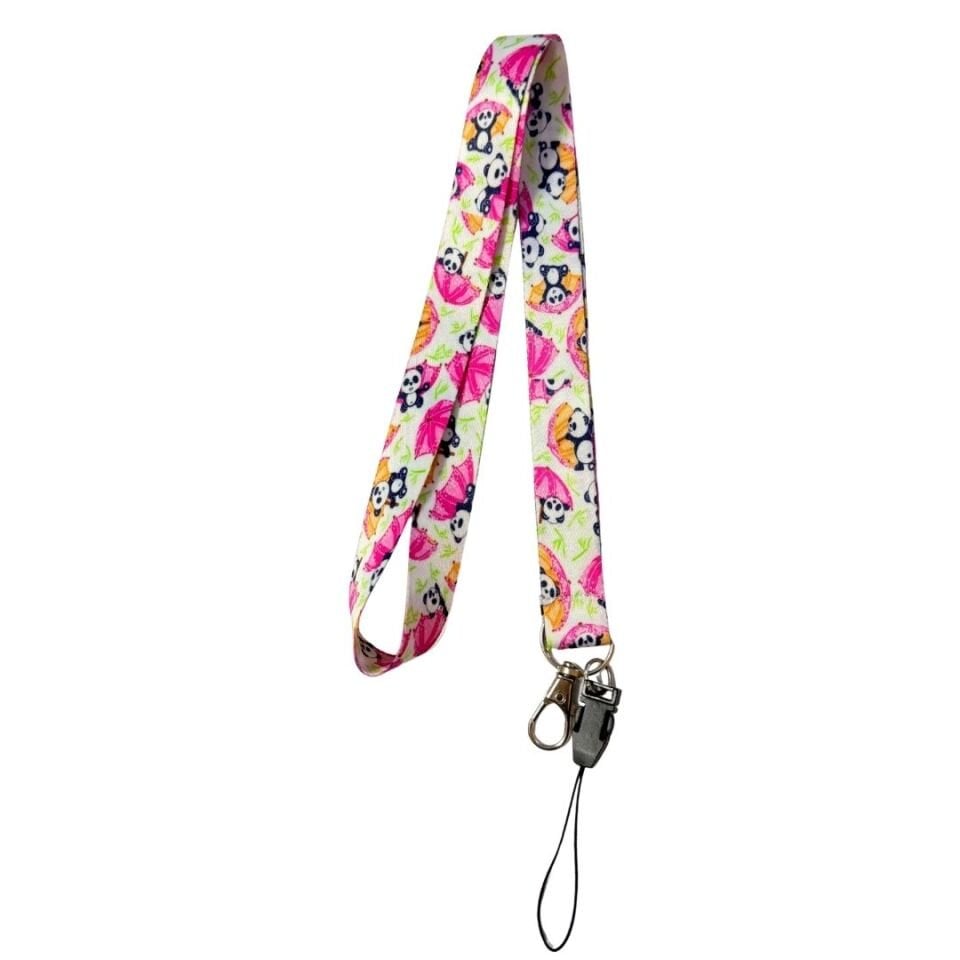 Neşeli Panda Temalı Boyun Askı İpi (b4)