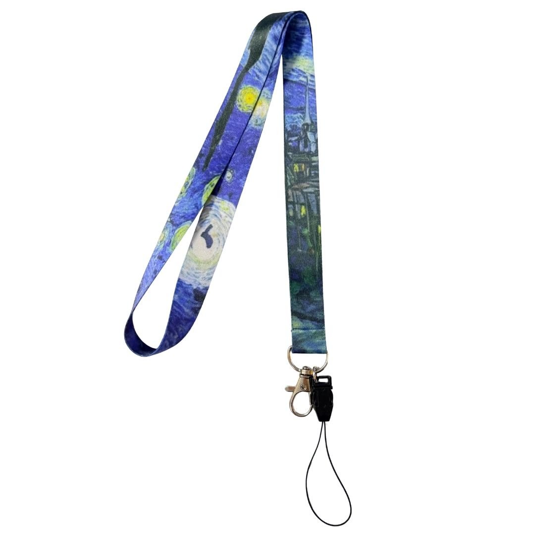 Mavi Gece Temalı Boyun Askı İpi (b11)