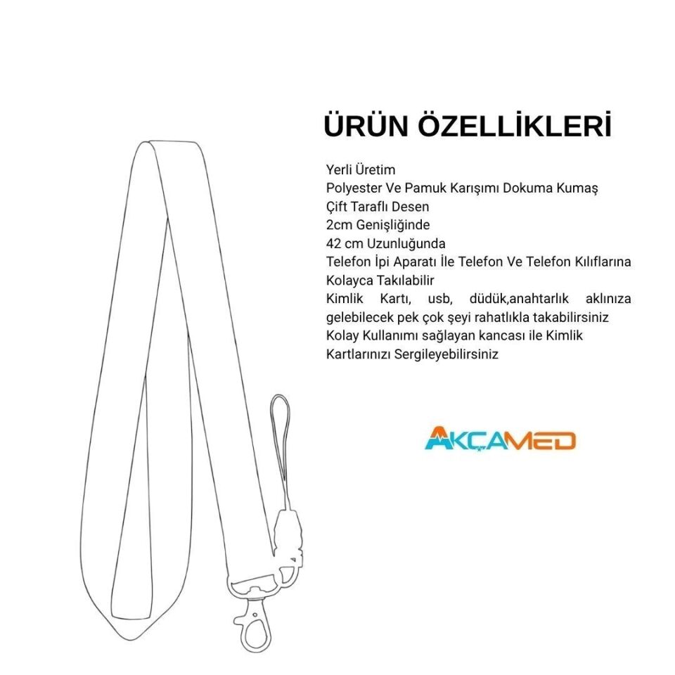 Mavi Gece Temalı Boyun Askı İpi (b11)