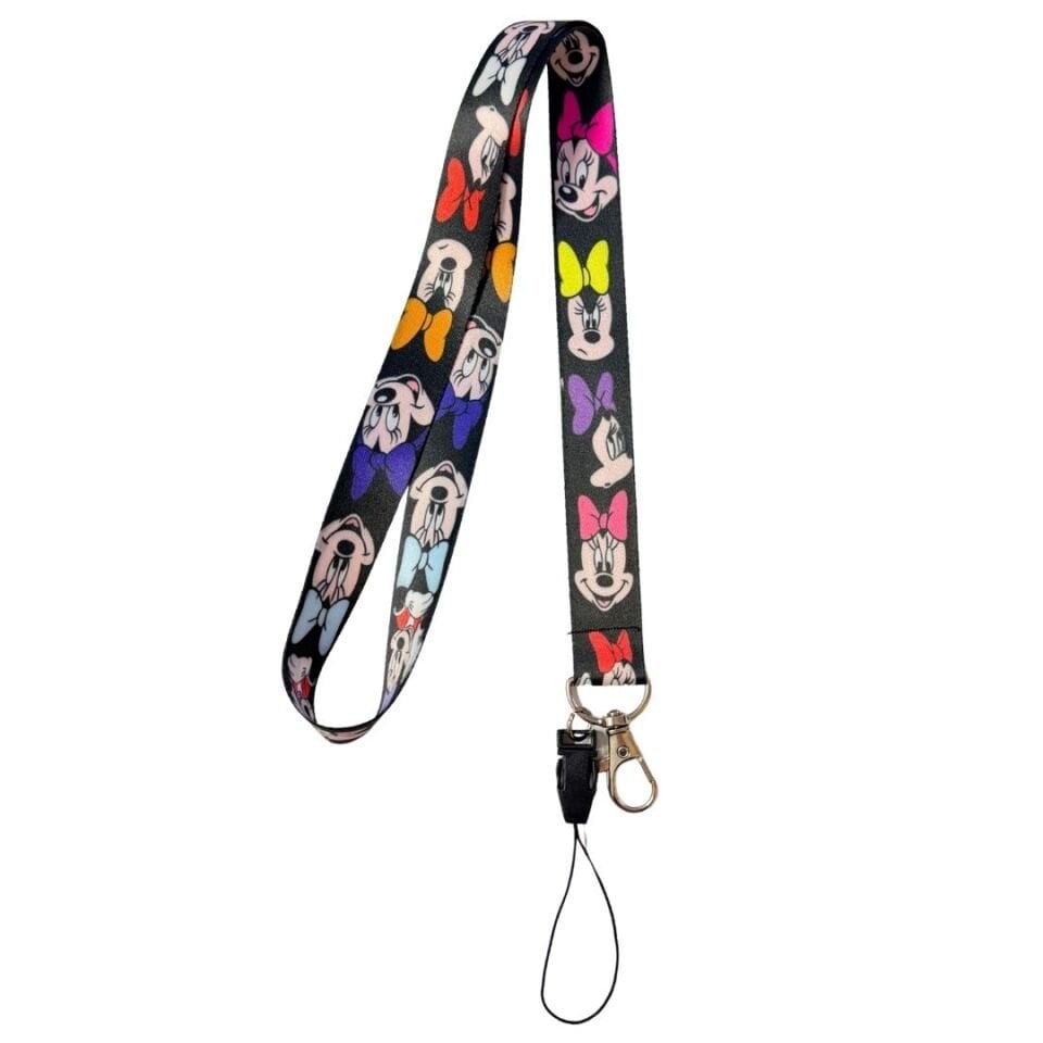 Renkli Fiyonklu Minnie Boyun Askı İpi (b39)